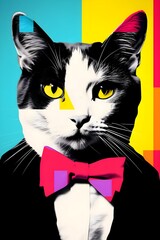 Animais in suits, cool animals wearing formal clothes. Monkeys, lions, dogs, cats, tigers, gorillas, birds, etc. Art generated by artificial intelligence.