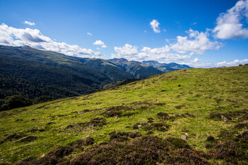 Fototapeta premium Summer landscape in the mountains of Navarra, Pyrenees, Spain