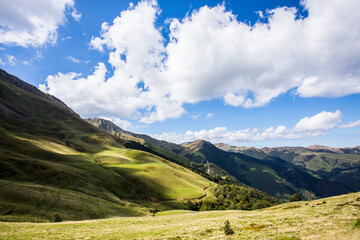 Summer landscape in the mountains of Navarra, Pyrenees, Spain