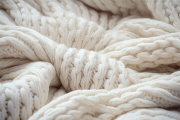 Fototapeta na wymiar Natural light enhancing the elaborate texture of soft knitted wool 