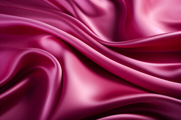 Obraz premium Macro view of glossy fluid-like folds in elegant satin fabric 
