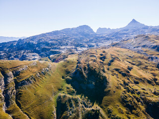Scene of the summer landscape in Navarra, Pyrenees, Spain.
