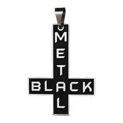 Inverted cross with a pentagram. Black Metal. Occult Subject, Satanism, Baphomet, Devil, Satan,...