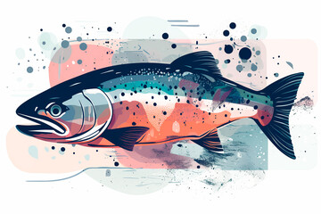 Atlantic salmon, illustration