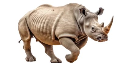  a Rhinoceros running in different positions in a Nature-themed, photorealistic illustration in a transparent PNG, and isolated. Generative ai © Purple Penguin GFX