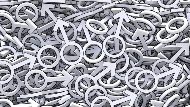 Pictogram Male Gender Symbols Sign Animation Transition Transparent Background Alpha Channel