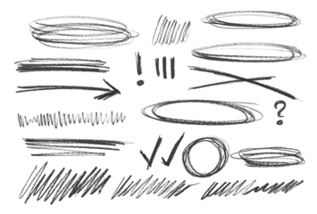 Set geometric shapes, icon hand draw, watercolor pencil isolated on white