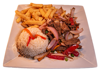 Lomo saltado de res