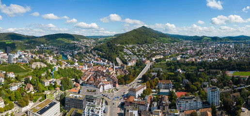 Fototapeta na wymiar Baden, Schweiz - Kanton Aargau - Kulturstadt und Wirtschaftsstandort