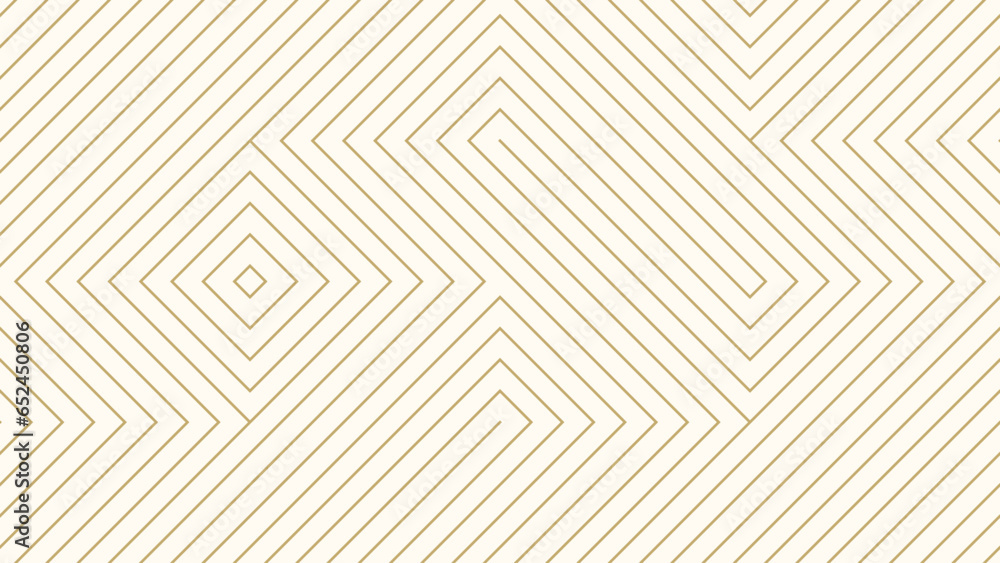 Poster Luxury gold background pattern seamless geometric line stripe chevron square zigzag abstract design vector. Christmas background.