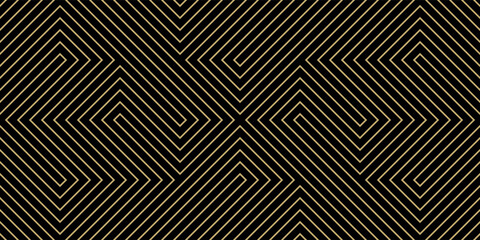 Luxury gold background pattern seamless geometric line stripe chevron square zigzag abstract design vector. Christmas background. - obrazy, fototapety, plakaty