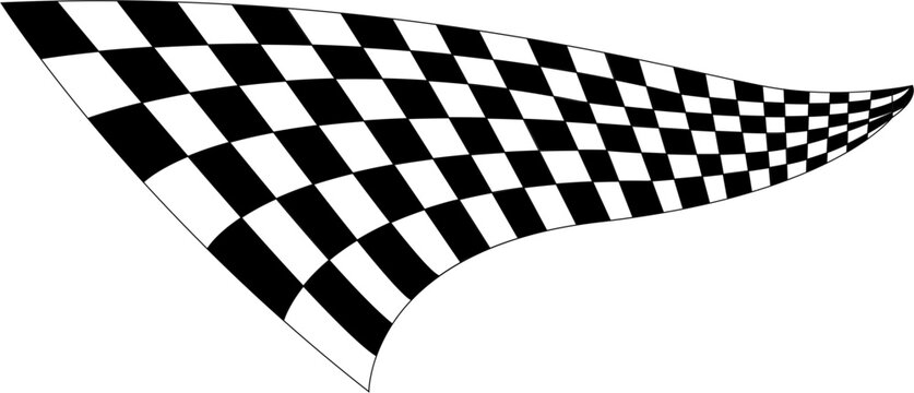 Vector black and white checkered auto racing flags and finishing tape vector
