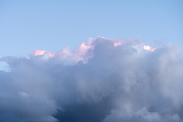 Blue sky background with clouds