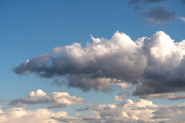 Blue sky background with clouds