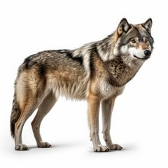 wolf on a white background isolated.