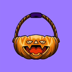 Pumkin Halloween Cute Vector Illustration 2