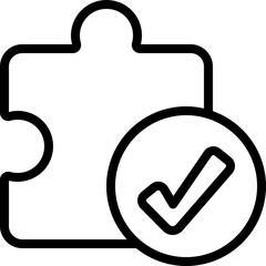 Obraz premium Completed Solution Icon