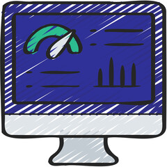 Computer Data Dashboard Icon