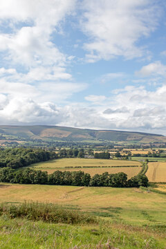 Summertime landscape in the hills of Wales