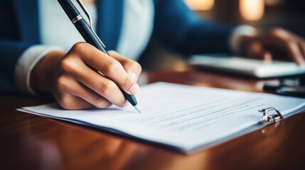 Close-up of student taking handwritten notes