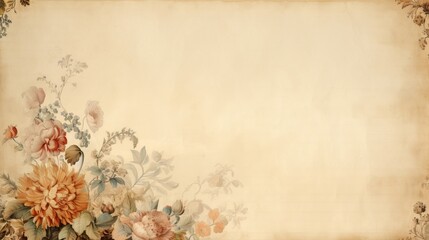 Blank Floral Vintage Paper
