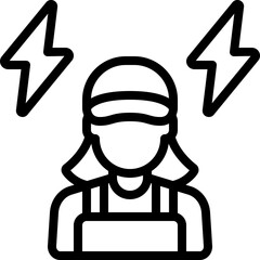 Electrical Mechanic Female Icon