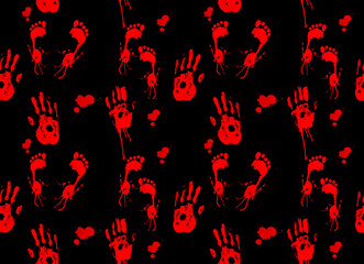 Splash of blood on black background.