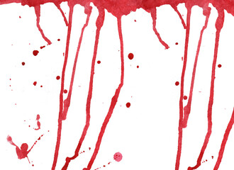 Splash of blood on white background.