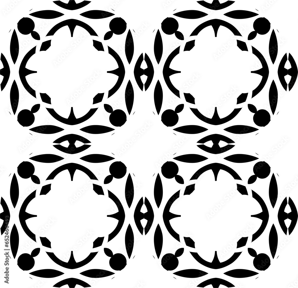 Poster decorative seamless pattern with openwork ornament