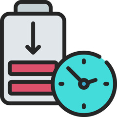 Battery Reduction Time Icon