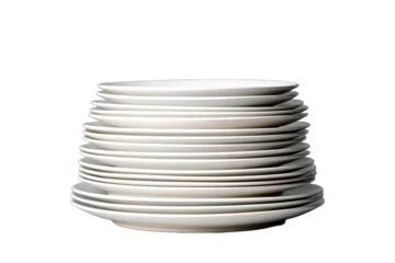Foto op Plexiglas stack of white plates © Roland