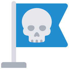 Hack Skull Flag Icon