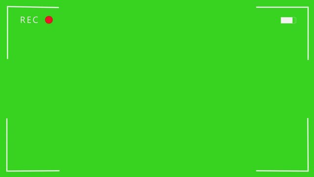 camera effect recording on green background