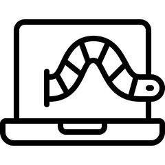 Laptop Worm Icon