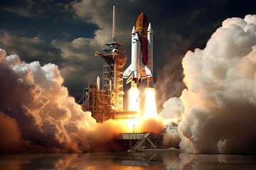 Rocket launch - AI technology 
