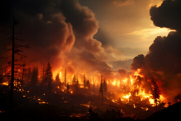 fire in the forest - AI technology