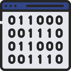 Website Binary Code Icon