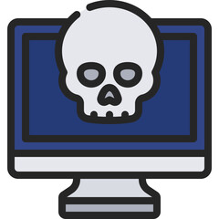 Computer Hack Skull Icon