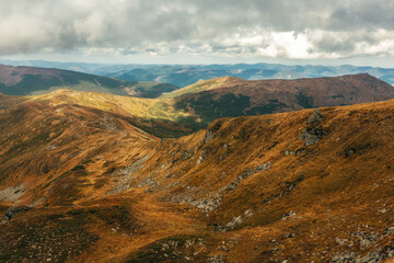 Ukrainian Carpathians. Mountains of Ukraine. Mount Pip Ivan