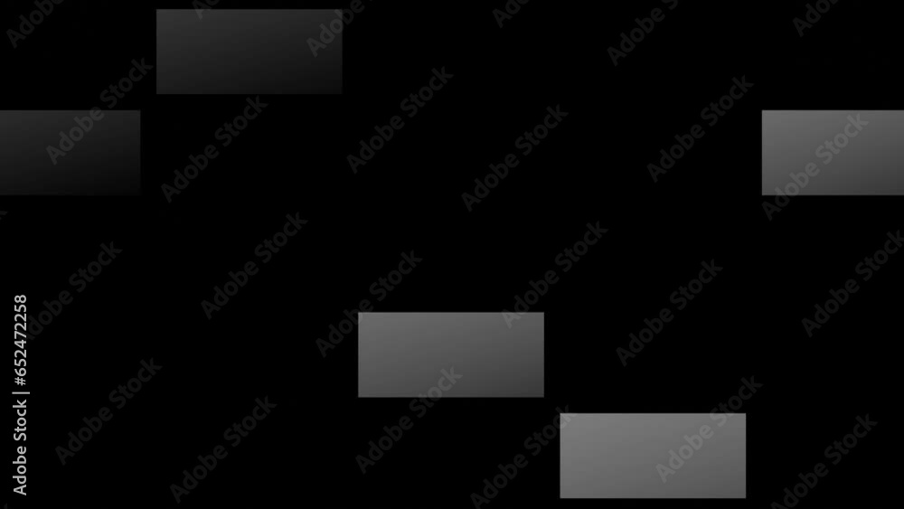 Poster transition animation of white bricks background. motion of rectangle shapes wall.