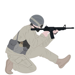 soldier with rifle