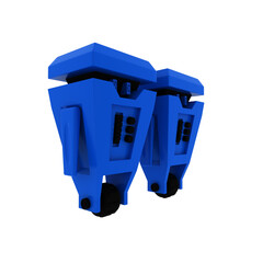 Free 3d render vector robot character