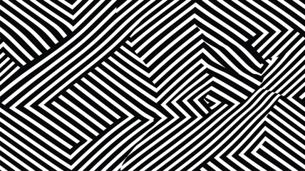 Opart abstract background with diagonal lines. Stylish monochrome striped texture. Modern vector design element.