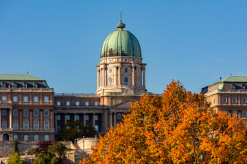 Royal palace of Buda in autumn, Budapest, Hungary