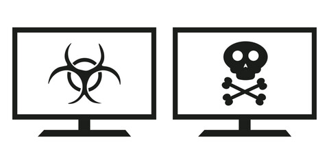 TV propaganda icon. Poison and toxic feke news vector ilustration.