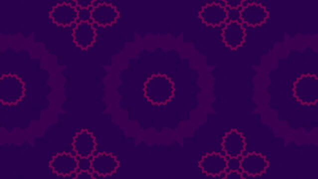 Kaleidoscopic abstrack background animation. purple colo