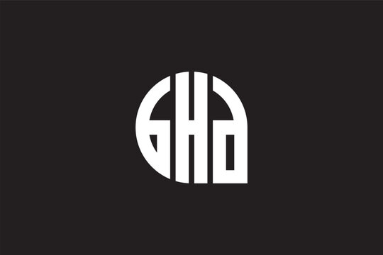 BHD logo monogram isolated on circle element design template
