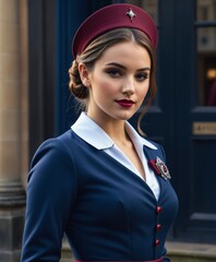 A university girl in uniform  Glasgow style