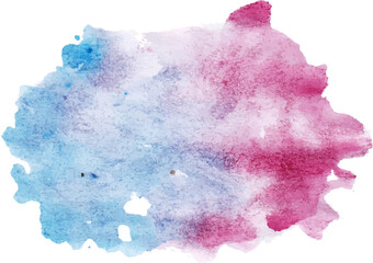 pink and blue watercolor element