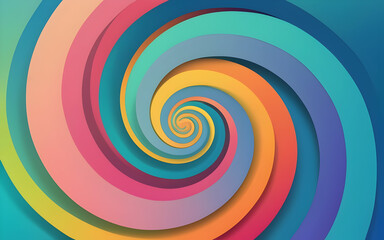 Fototapeta na wymiar abstract background with waves circle, pastel colors, wallpaper AI generative
